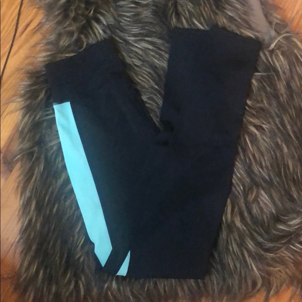 Black Blue Workout Pants